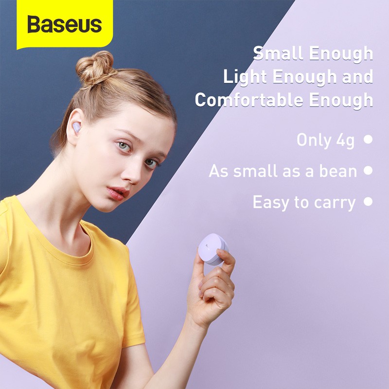 Baseus Encok WM01 True Wireless Bluetooth Earphone Mini Earbuds TWS Image 5