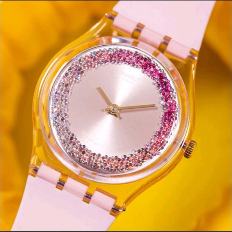 JAM TANGAN WANITA SWATCH GENT GP164 KWARTZY ORIGINAL GARANSI RESMI