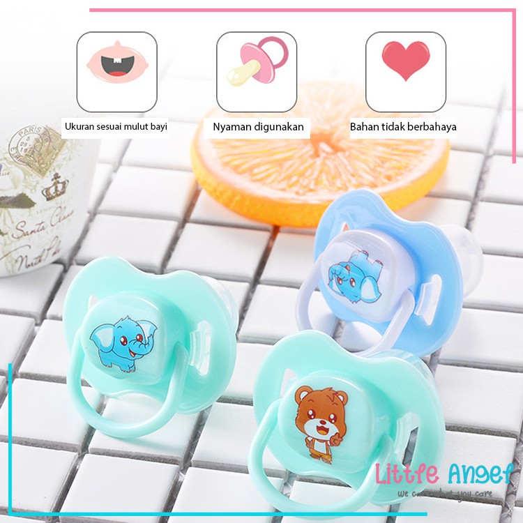 Empeng BAYI DOT ANAK Bulat Karakter Lucu New Born Teether Babby Pacifier Food Grade Import