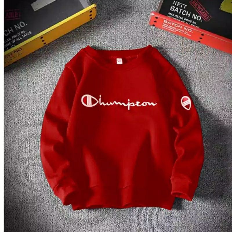 ( COD ) SWEATER CREWNECK C4MPION SCRIP LOGO PRIA &amp; WANITA