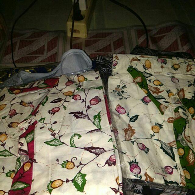 Kemeja Anak 259 Batik Hem Atasan Katun Dasar Putih Seragam Keluarga