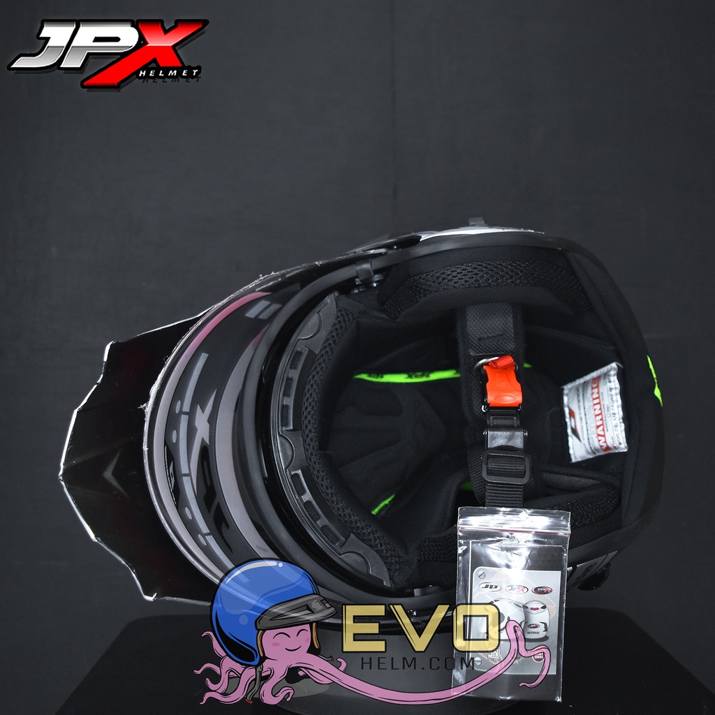 HELM JPX SUPERMOTO WILD RIDER - BLACK DOFF/SILVER ORIGINAL HELM JPX SEMICROSS MOTIF JPX HALFFACE