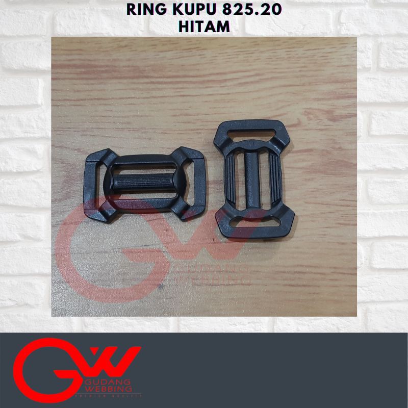 Ring Jalan Kupu (2.5 cm - 2.0cm) Hitam | MJ Kupu 825/20 Hitam