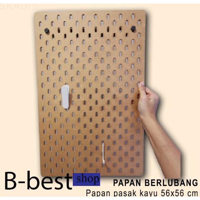 

Produk Terbaru Papan Berlubang / Papan Organizer Wall / Papan Pegboard 36X56 Cm