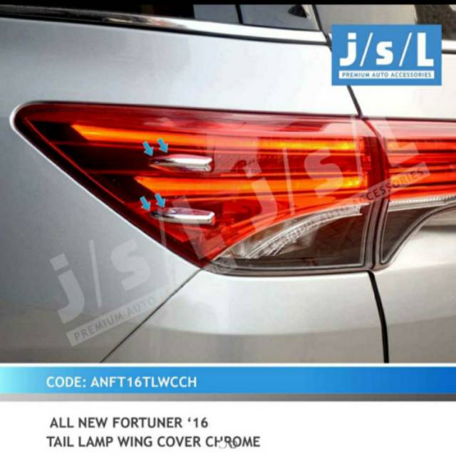 List sayap lampu belakang all new Fortuner tail lamp wing chrome jsl