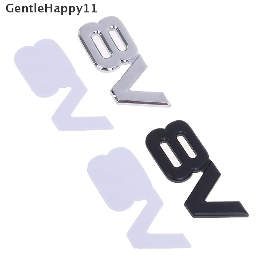 Gentlehappy Stiker Emblem Logo V8 3D Bahan Metal Alloy Untuk Mobil