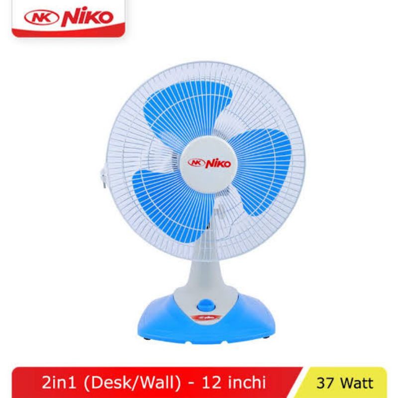 Niko Kipas Angin 2in1 Meja+Dinding 12 Inch / Desk+Wall Fan NK DW12