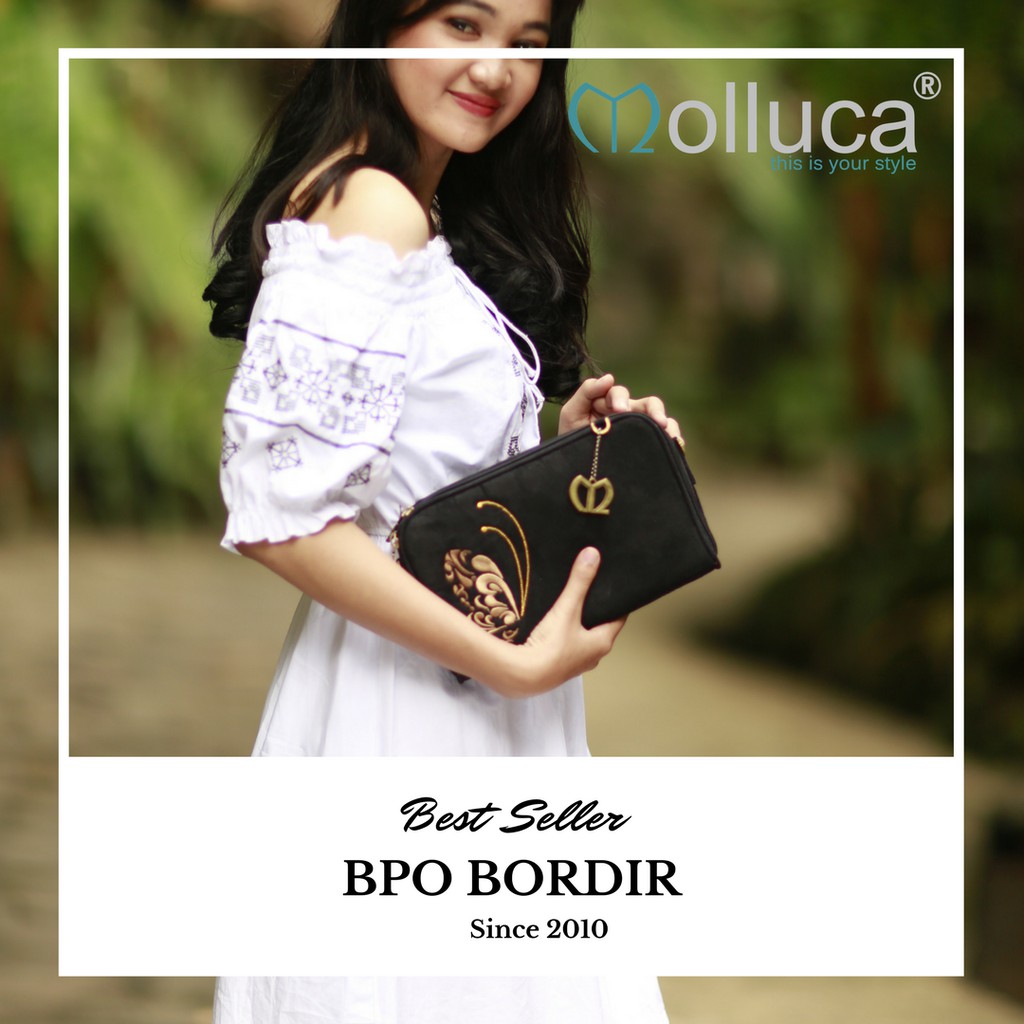 TAS SELEMPANG ETNIK WANITA/TAS DOMPET/TAS HP GADGET ORGANIZER/MOKAMULA MOLLUCA BPO BORDIR