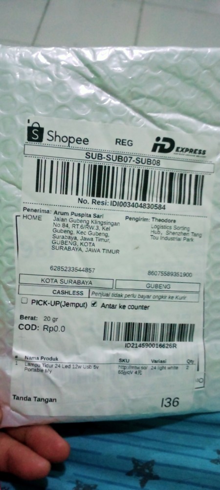 Lampu Tidur 24 Led 12w Usb 5v Portable My