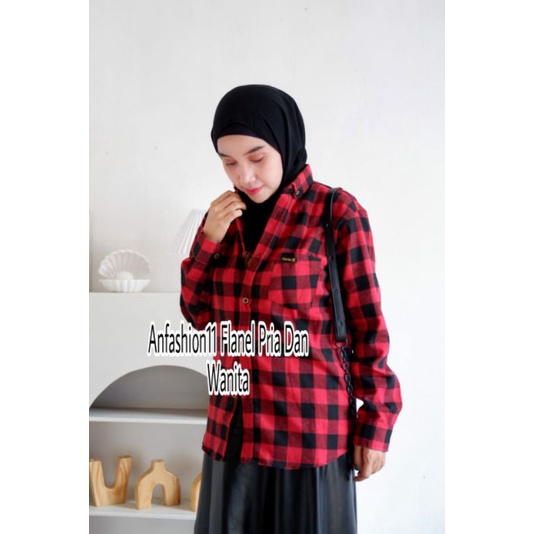 Flanel Wanita Panjang Atasan Wanita Kotak Kotak Kemeja Wanita Flannel Best seller