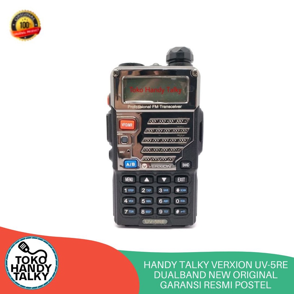 HANDY TALKY VERXION UV-5RE DUALBAND NEW ORIGINAL GARANSI RESMI POSTEL