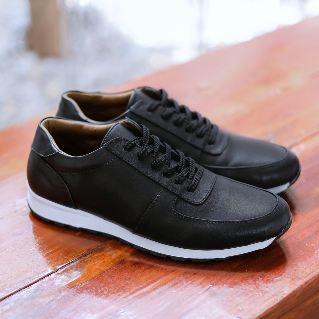 ALLEGRO BLACK |Reyl x FORIND| Sepatu Putih Casual Sneakers Kasual Polos Original Pria Cowok Footwear