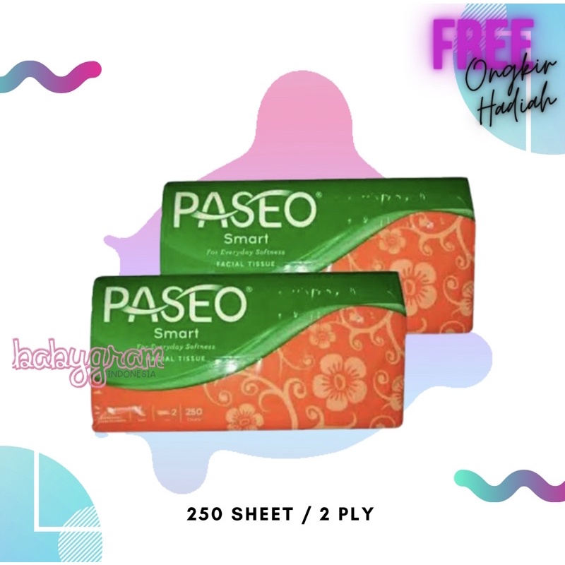 Tissue / Tisu Paseo Smart 250 Sheets / See-u see u 250 / Nice 180 lembar 2ply Refill Facial