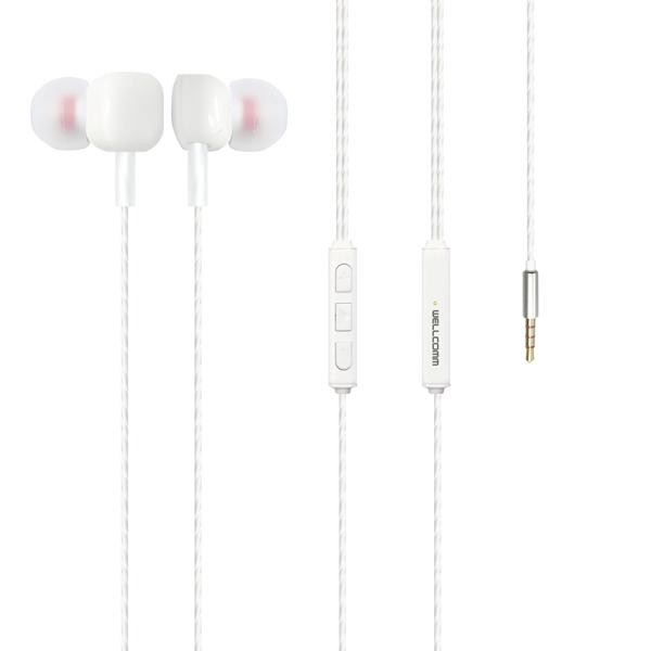 Wellcomm BS 01 Earphone handsfree 3.5 mm jack mic stereo headset