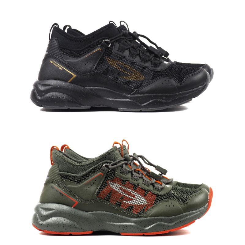 Sepatu Lari Training Nineten HAJIME - Hitam Hijau Original 910