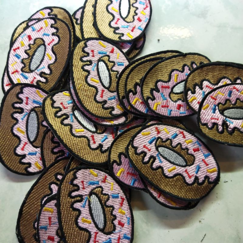 emblem patch bordir donat