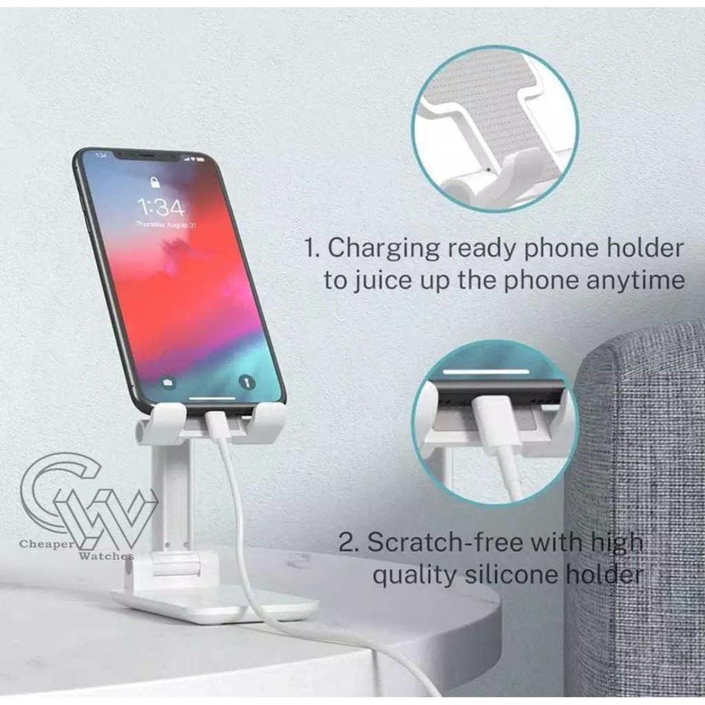 Cheaper-Liftable Foldable Phone Holder Stand HP Di Meja Folding Desktop Berkualitas Termurah