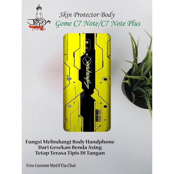 Dapat 2pcs Garskin Hp Gome C7 Note dan C7 Note Plus Motif cyber - Free Custom Via Chat