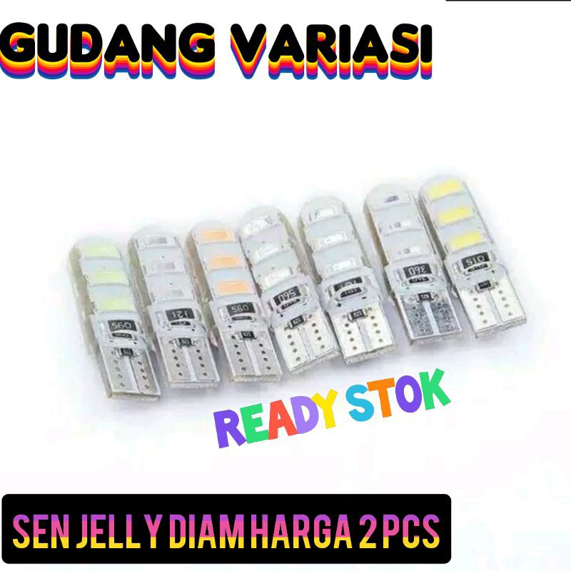 Lampu sen Jelly T10 Diam long stay 2 pcs