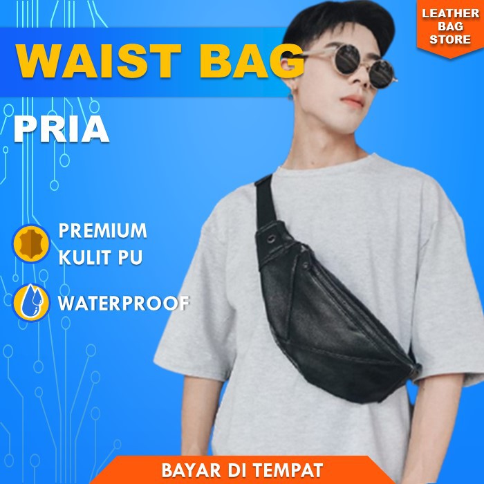 Tas Pria Slempang Waistbag Pria Tas Bahu Selempang Cowok Sling Bag