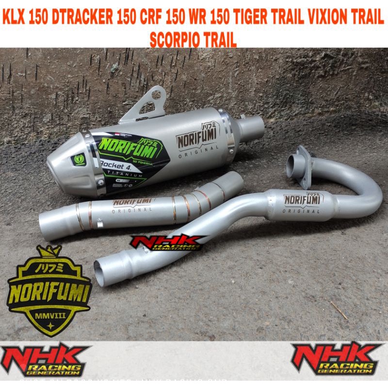 KNALPOT NORIFUMI TITANIUM KNALPOT WR 155 | KNALPOT KLX 150 | KNALPOT DTRACKER 150 | KNALPOT CRF 150