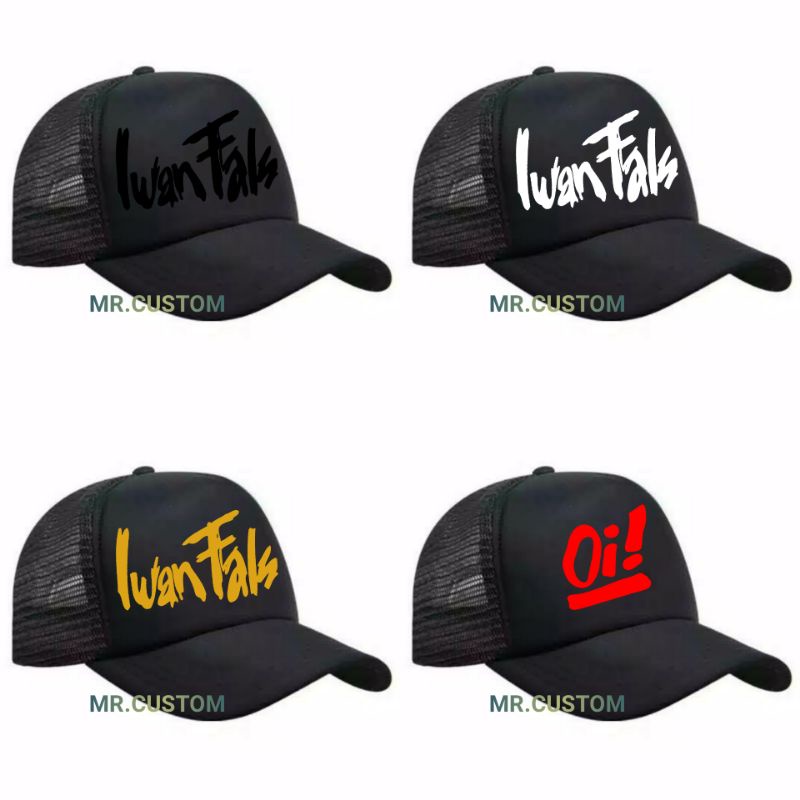 Topi Trucker Band Iwan Fals/ Topi Jaring Outdoor Pria Wanita Lokal Brand IWAN FALS OI