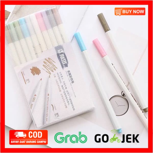 

(BISA COD) STA Metallic Brush Pen Set 10