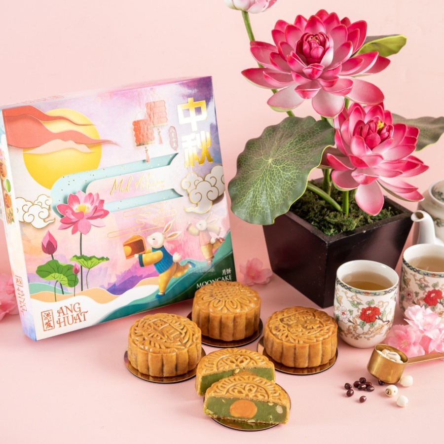 

Mooncake Moon Cake / Kue Bulan Vegetarian Ang Huat isi 4 / Box
