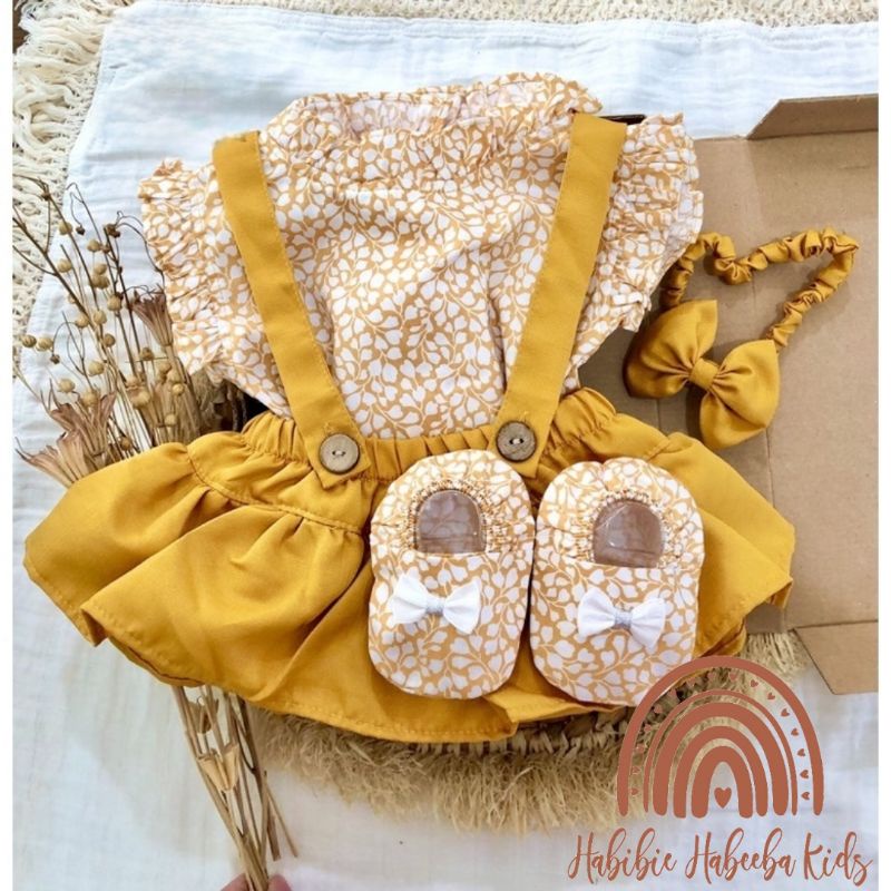 Hampers Baby/ Hampers Bayi/ Baby Gift/ Kado Bayi/ Parcel Bayi/ Newborn/ Baby Girl-Daisy Leopard Mustrd