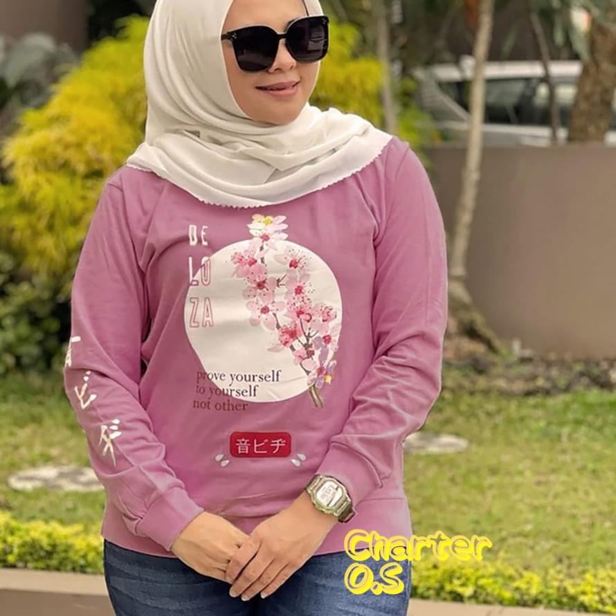 Kaos Lengan Panjang Deloza Sakura Original( 7 Warna 3 Ukuran ) Terbaru Tersedia L,XL Dan XXL