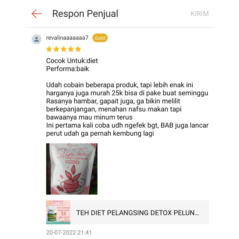 TEH PELANGSING ROSELA SLIMMING DETOX TEA JAMU PENURUN BERAT BADAN HERBAL JATI CINA ALAMI AMPUH R2