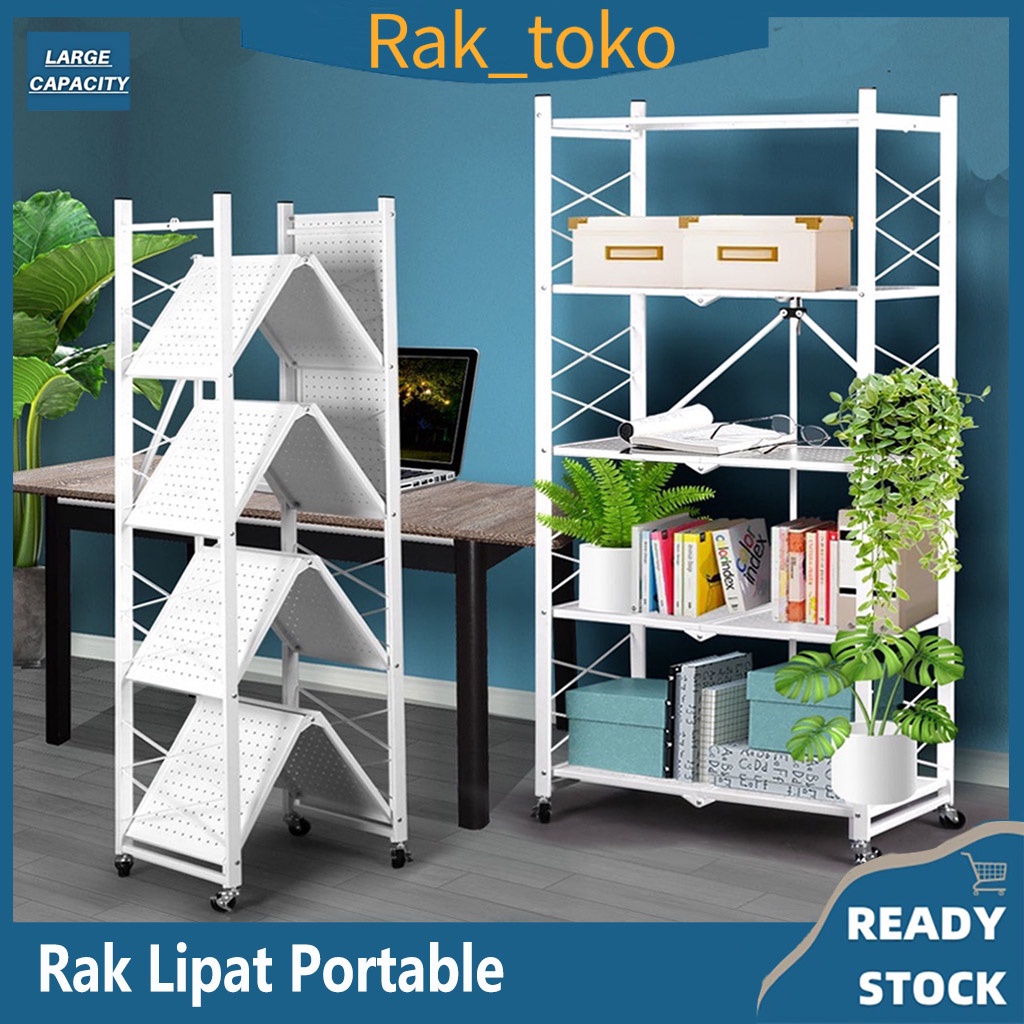 Rak Dapur Multi-Fungsi Rak Lipat Rak Susun Serbaguna Rak Taman Tanpa Instalasi