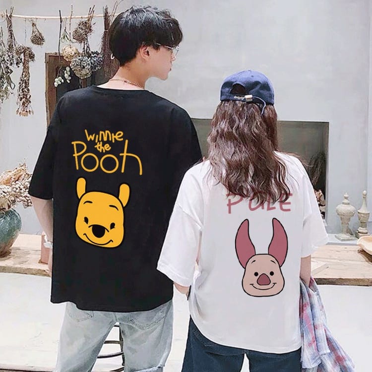 MYSTIQUE.ID-BAJU KAOS COUPLE WIN*NIE &amp; PO*LE T-SHIRT LUCU DAN AESTHETIC