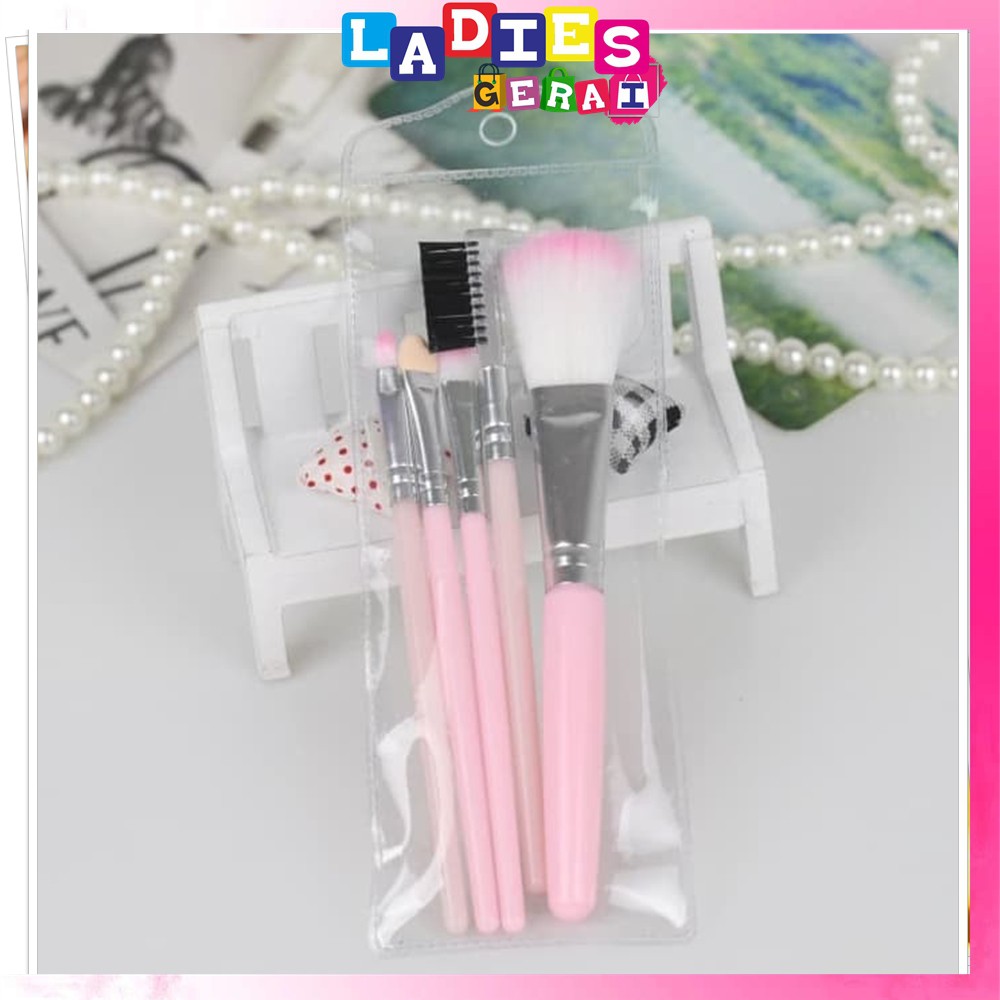 Brush Make Up 5 In 1 / Kuas Make Up / Set Alat Make Up Import