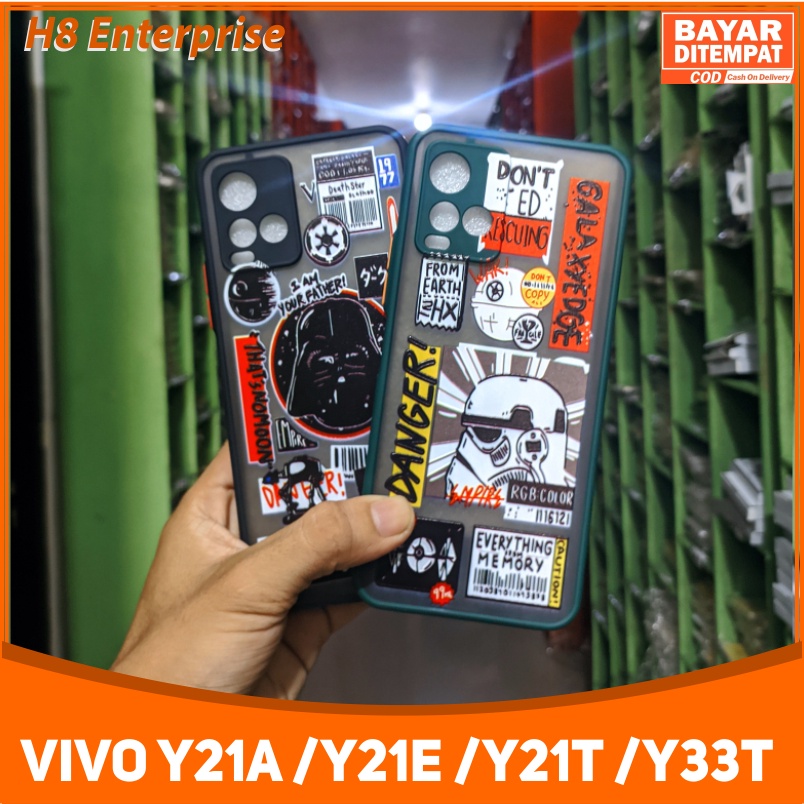 Case Vivo Y21A Y21E Y21T Y33T Character STAR WARS Hybrid dove candy pelindung kamera