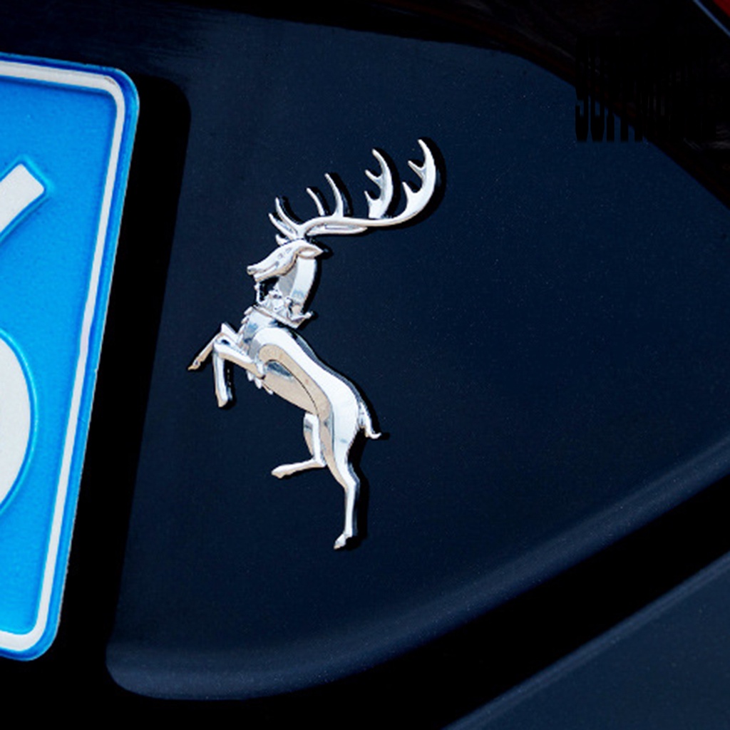 Stiker Emblem 3D Bentuk Rusa Tahan Karat Untuk Dekorasi Body Mobil