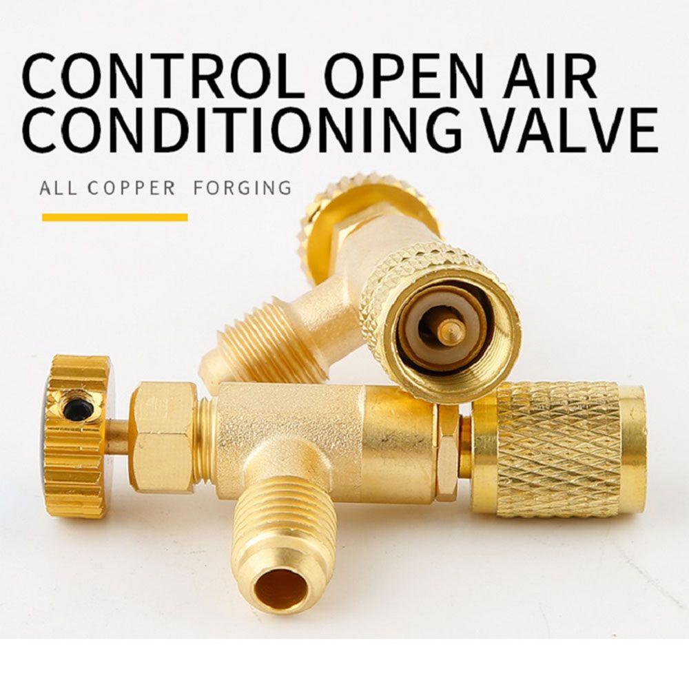 Solighter Safety Valve Adapter Charging Ac1Per4 &quot;5 /16&quot; Inch Male/Famale Alat Pendingin