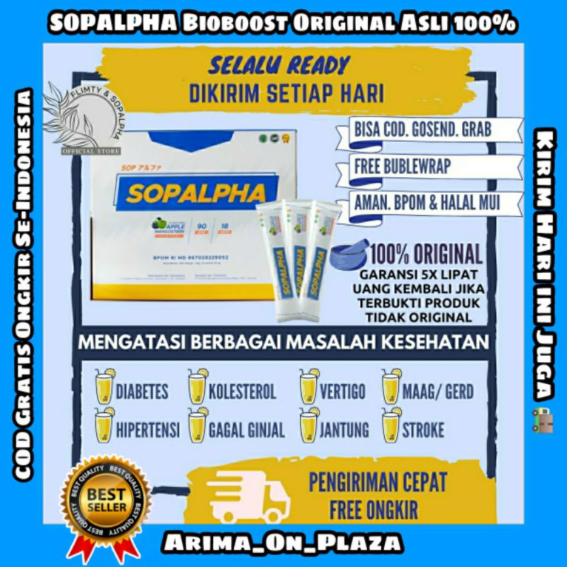 SOPALPHA Minuman Kesehatan Suplemen Daya Tahan Tubuh Obat Herbal Diabetes Kolesterol Jantung BPOM CO