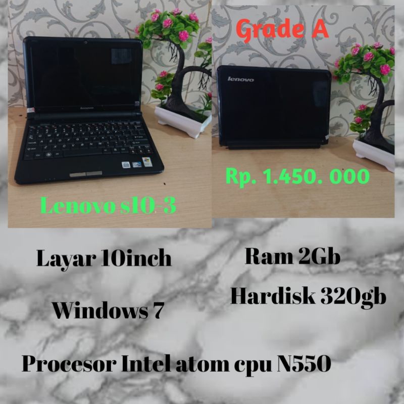 Laptop notebook ACER ASPIRE ONE,LENOVO, ASUSawet dan bandel seken berkwalitas murah bonus jam tangan-A Nb lenovo s10-3