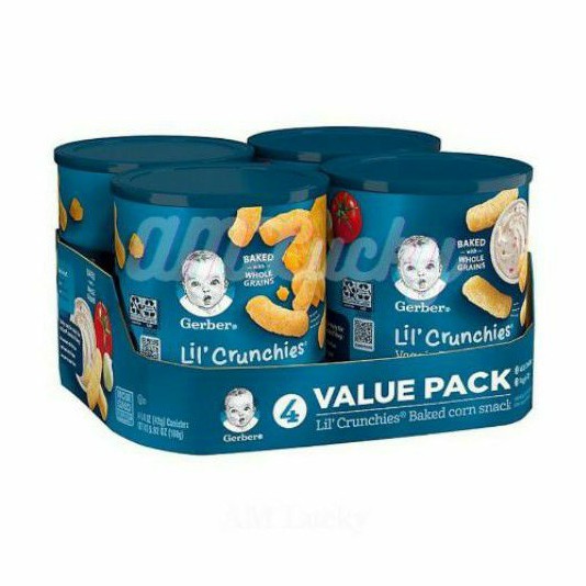 

Gerber Lil Crunchies Tomato / Ranch / Veggie Dip / Apple Sweet Potato 42gr / Makanan Bayi