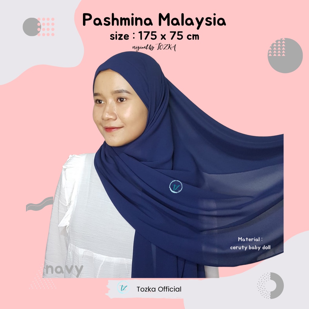 Pashmina instan malaysia I Pashmina ceruty instan I pashmina tali ikat ori by Tozka