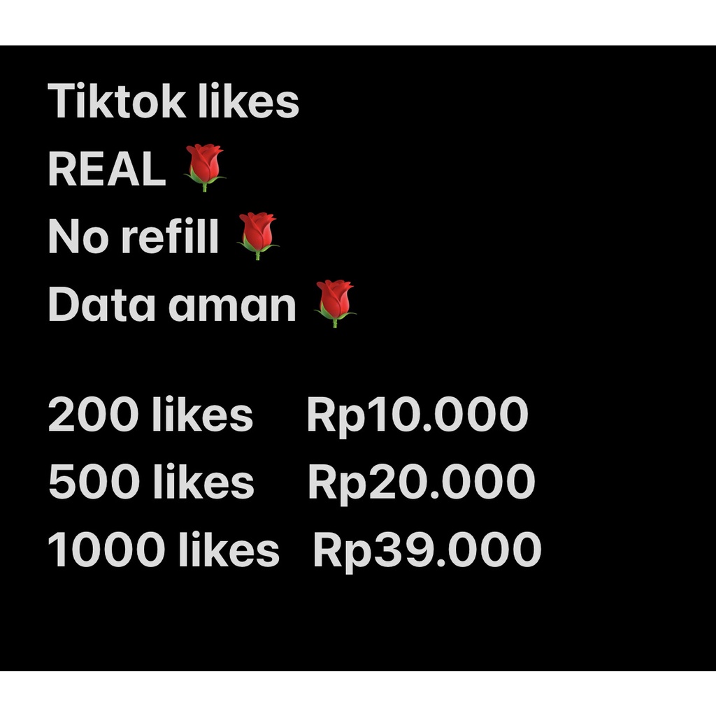 likes tiktok termurah