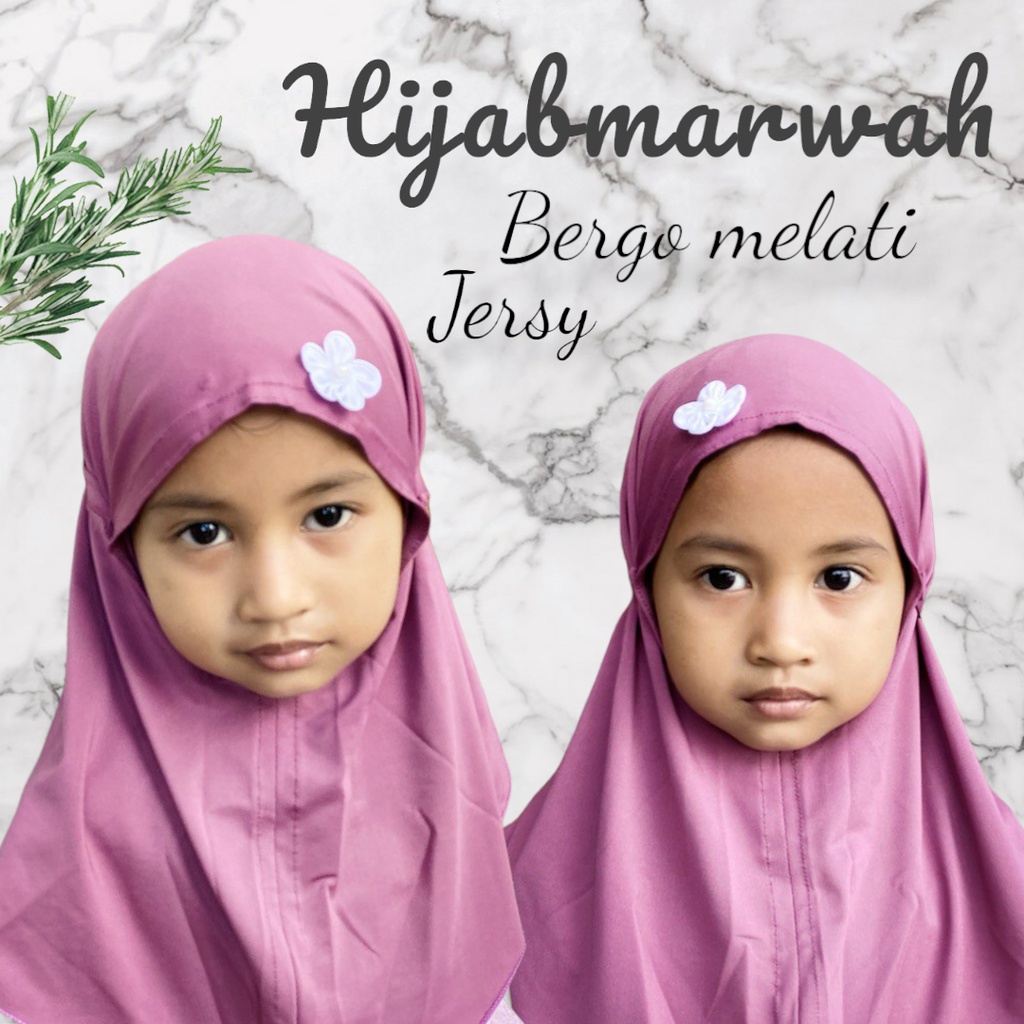 JILBAB ANAK BUNGA KHIMAR KANCING KERUDUNG BAYI CANTIK USIA 0-6 TAHUN BAHAN JERSEY PREMIUMJilbab Anak