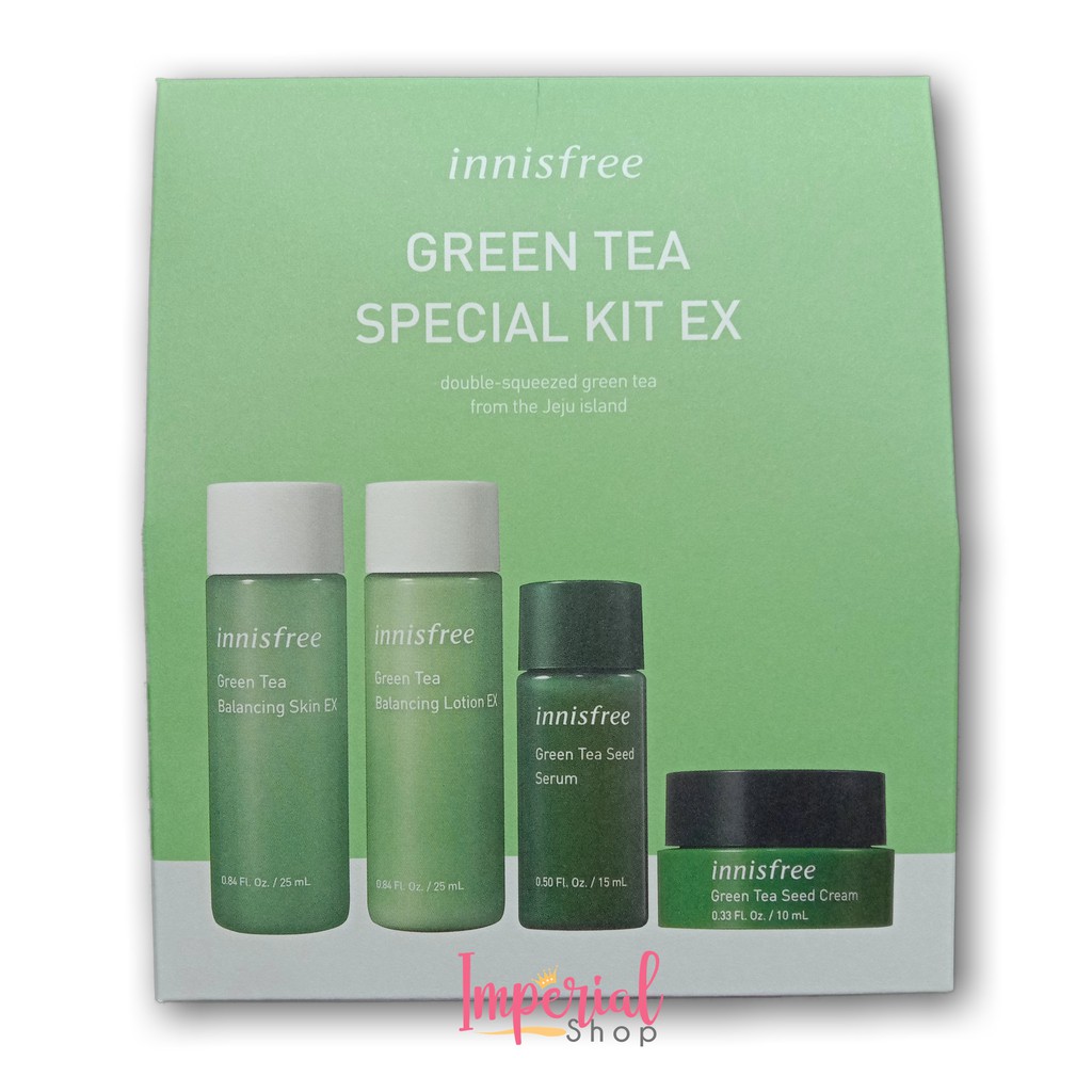 Innisfree Green Tea Special Kit 4 Items 100 Original Trial Kit Travel