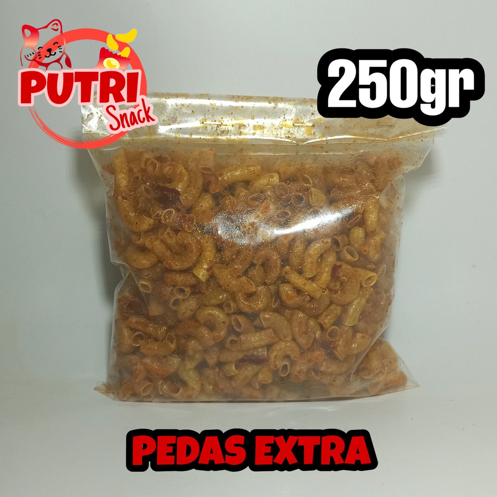 Makaroni Kriuk Goreng Pedas Extra Daun Jeruk 250gr