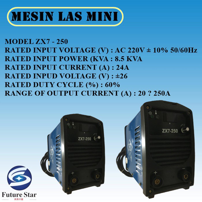 MESIN LAS LISTRIK ZHENGTE ARC ZX7-250 IGBT / MESIN LAS MINI