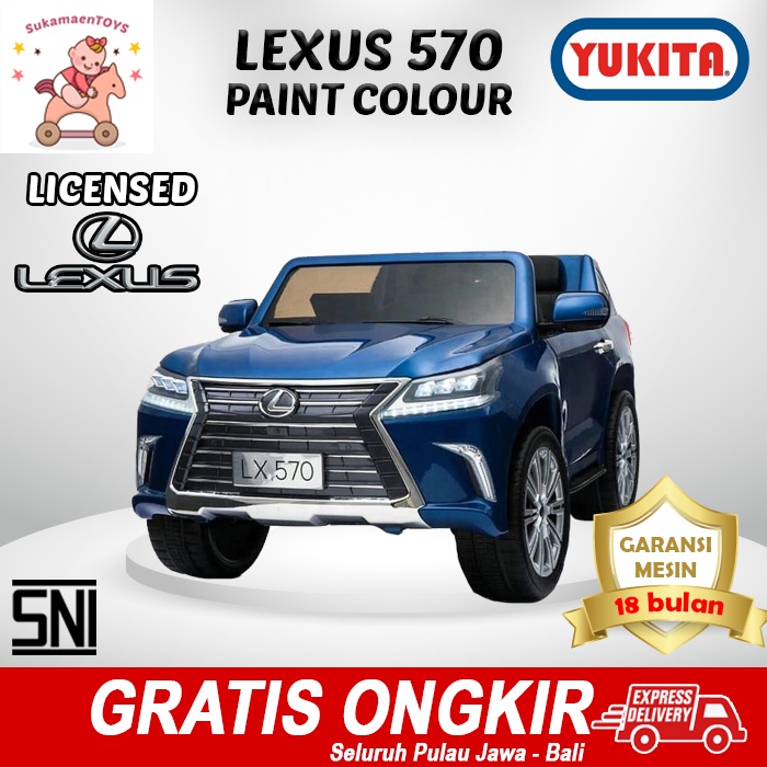 MAENAN MOBIL AKI ANAK YUKITA LEXUS 570 Biru CAT - LICENSED LEXUS