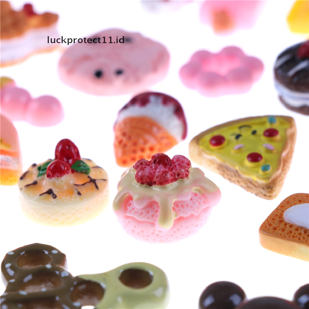 10 Pcs Miniatur Kue Bahan Resin Untuk Dekorasi Handphone 10 Pcs Miniatur Kue Bahan Resin Untuk Dekorasi Handphone DIY 10pcs Boneka Lucu