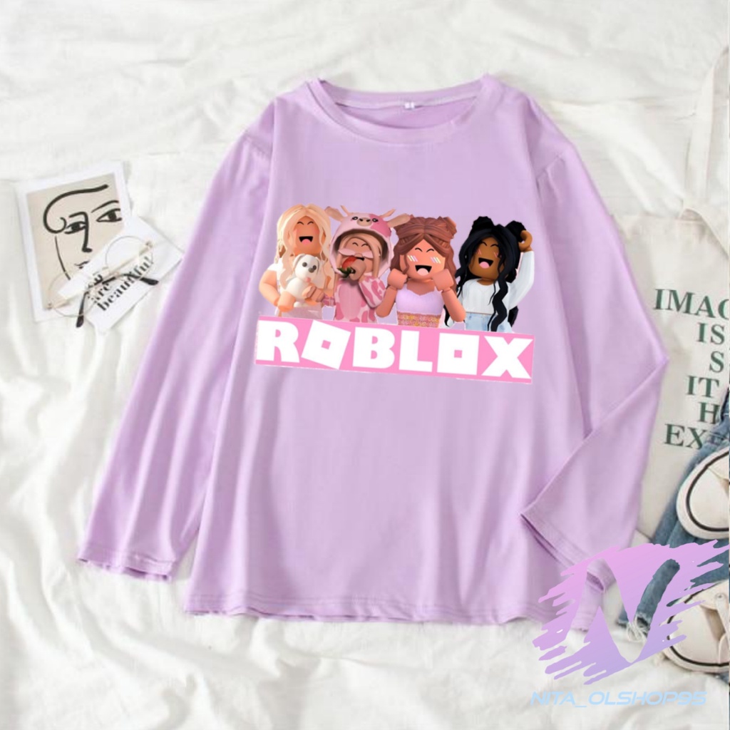 kaos roblox wanita kaos lengan panjang roblox girl sahabat