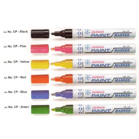 

Snowman CP-12 Paint Marker Hitam / Biru / Hijau / Pink / Merah / Kuning